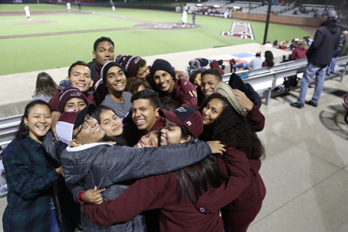 CESL students at a football game
