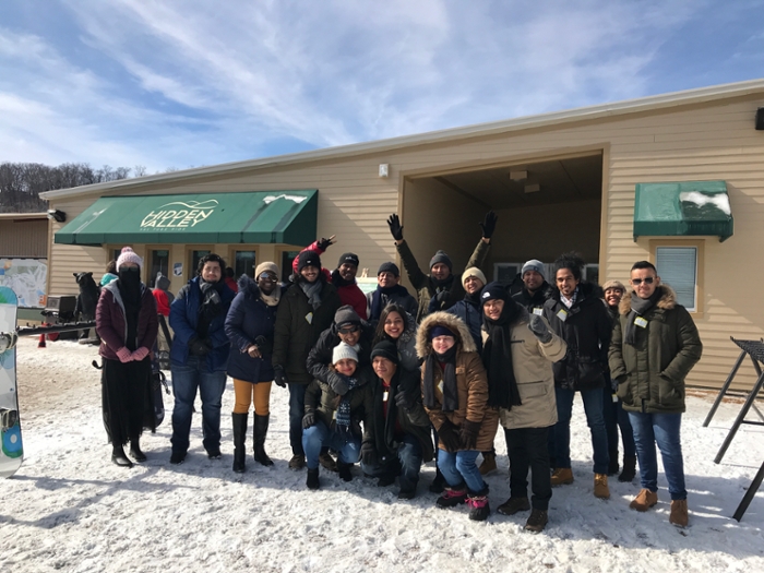 CESL students on a ski trip